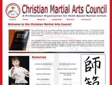 Tablet Screenshot of christianmartialartscouncil.com